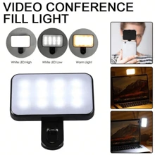 1 Stück LED Selfie Licht, Outdoor LED Fülllicht, tragbare Mini Handhalte Selfie Lampe, Fotografie Licht, Clip-On Selfie Ring Licht und Outdoor Aktivität Make-up Licht, 3-Farben einstellbares Selfie Licht, Schönheits- und Hautverfeinerungsfunktion, Computer Videokonferenz Licht, USB aufladbar, geeignet für Smartphone, Kamera, iPad, Videokonferenz, Live-Streaming, Laptop, Familienzusammenkunft, Weihnachtsparty-Shooting, praktische Beleuchtung