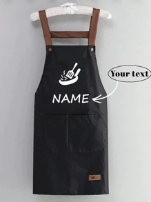 1 szt. Dostosowane nadruki Fartuchy pyłoszczelne, 2-kieszeniowe szybkoschnące fartuchy do domu, Dostosowany kuchenny fartuch kuchenny - Spersonalizowane Nordic Home Bezrękawniki kuchenne Męskie i damskie domowe ubrania robocze, Spersonalizowany niestandardowy fartuch fryzjerski