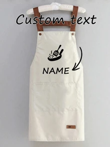 1 szt. Dostosowane nadruki Fartuchy pyłoszczelne, 2-kieszeniowe szybkoschnące fartuchy do domu, Dostosowany kuchenny fartuch kuchenny - Spersonalizowane Nordic Home Bezrękawniki kuchenne Męskie i damskie domowe ubrania robocze, Spersonalizowany niestandardowy fartuch fryzjerski