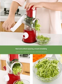 Outdoor Multi-Function Cheese Grater, Vegetable Slicer And Fruit Slicer - Manual Bean And Vegetable Grater, Desktop Drum Grater - Convenient For Outdoor Camping And Picnic Use