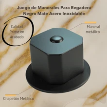 Juego de Manerales Para Regadera Negro Mate Hexa