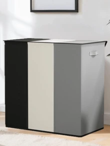 180L 超大脏衣篮带可拆卸内衬袋，便携式洗衣篮，多隔间分类篮，浴室卧室织物收纳箱