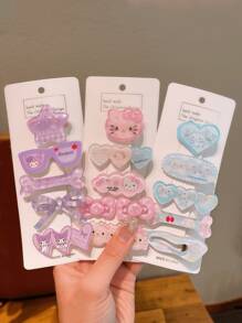 Sanrio Sanrio. 5pcs/10pcs/15pcs/20pcs Of Hello Kitty, Kuromi, And Cinnamoroll - Themed Cartoon Hair Clips For Adults. They Come In Various Styles And Rich Colors, Appealing To And Satisfying Their Love For These Characters.