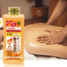 1瓶200毫升胡萝卜籽油，身体护理油，滋养柔嫩肌肤。保湿按摩油，护肤，身体修复，淡化腋下、大腿和瑕疵。身体护理，舒缓复方精油，适用于面部、腿部、身体、背部、足部、臀部。适合所有肤质。