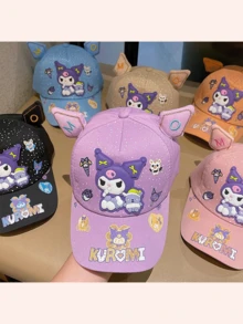 1 Stück Sanrio Kuromi 2025 Neue Baseballkappe, Cartoon Niedlicher Hut, Snapback, Sonnenschutz, geeignet für Frauen, Partys, Treffen und tägliche Unterhaltung, Geschenk, Niedliches Geschenk