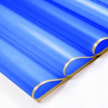 20/40/60 folhas, papel de embrulho para buquê de flores, folhas de papel de embrulho para buquê de flores com borda dourada, papel de embrulho estilo coreano para artesanato faça você mesmo, decoração de embalagens de presente, suprimentos florais, 23 x 23 polegadas, papel de embrulho, papel de seda, suprimentos para buquê de flores (safira)