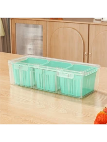 Vui lòng xem kỹ kích thước sản phẩm trước khi mua. Bộ hộp đựng thực phẩm có nắp đậy, bao gồm 3 rổ thoát nước tái sử dụng, các ngăn vuông trong suốt dùng cho tủ lạnh, hộp đựng salad, trái cây, rau củ và nước sốt, các ngăn có thể tháo rời, và hộp đựng thức ăn mang đi. - Nhiều màu - Xem 15