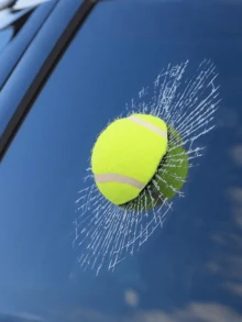 Pegatinas para ventana de coche con efecto de 3D de cristal roto, broma divertida, autoadhesivas - Multicolor - Ver 8