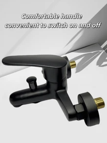 1pc Classic Bathroom Faucet - Dual Hot & Cold Water Mixer, Wall-Mounted For Sink, Shower, And Bathtub