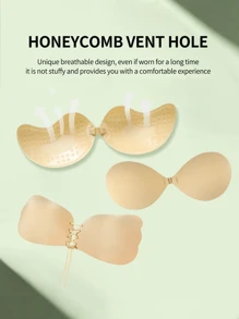 3 Pairs Of Invisible Adhesive Bras, Strapless Seamless Push-Up Silicone Bras, Backless Bras, Strapless Bras, Invisible Bras, Reusable Invisible Silicone Backless Bras, Skin-Friendly Self-Adhesive Bras For Evening Dresses, Wedding Dresses, Swimsuits And Backless