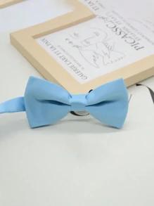 1pc Children's Solid Color Bowknot, Boys' Suit Tie, Children's Solid Color Bowknot, Suitable For Wearing At Parties And Performances