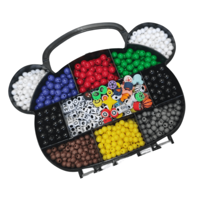 Kit Urso Brinquedo Miçanga  Pulseira Infantil Menino