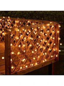 1pc 20/30/50/100 Lights 5/6.5/7/12m Solar Bubble Ball Lights, Outdoor Camping Yard Villa Balcony Decor Garden Pathway Landscape Lighting String
