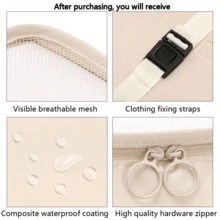 7 件大容量旅行收纳袋，防水便携式收纳袋，适用于衣服、裤子、鞋子、袜子、行李箱收纳，波西米亚风旅行必备旅行配件旅行包假期返校学校用品宿舍必备大学 - 彩色 - 查看 8