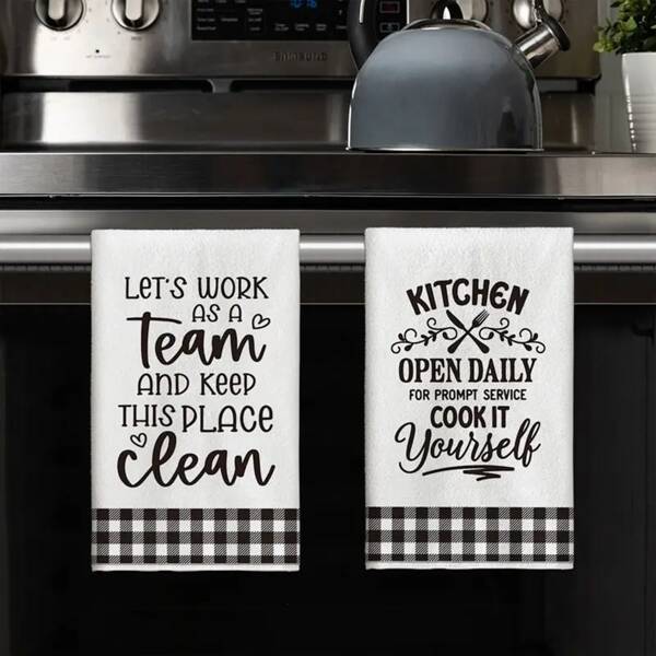 منشفتا مطبخ ليد، قماش أطباق من ألياف فائقة الرقة