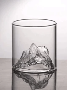 1pc-The Appealing And Magnificent Guanshan Cup Makes Your Life Full Of Excitement. Iceberg Shaped Glass, Cocktail Glass, Suitable For Any Beverage Juice Tea Coffee Glass, Cups Suitable For Parties, Bars And Family Gatherings, Can Be Used For Back To School, School Supplies, Chinese New Year, Valentine's Day.