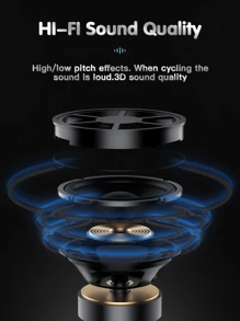 GENAI Wireless Earphones . Motorcycle Helmet Companion . Hands-Free Communication With HiFi Audio, LED Safety Lights, Waterproof, And Noise Reduction For Clear Riding Experience