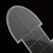 亚克力透明缝纫图案模板，适用于 DIY 钱包皮革工艺钱包包 - 1 件模具工具