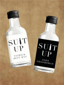 定制防水个性化葡萄酒瓶标签 - 适用于婚礼、新娘送礼会、新婚夫妇、情侣、特殊活动和节日派对。伴娘香槟标签、首席伴娘标签、婚礼派对邀请函标签、迷你或全尺寸现代伴娘邀请标签、“做我的伴娘”礼盒创意、感恩节、圣诞节、新年礼物 - 風格C - 查看 4