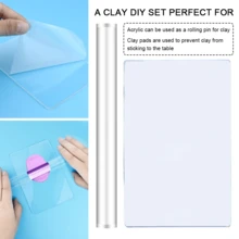 1 件/3 件丙烯酸板/滚筒，用于 DIY 艺术和工艺品中使用的聚合物粘土工具 - 無色 - 查看 2