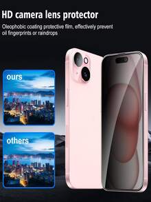 3 件防窥视隐私屏幕保护膜玻璃膜适用于 LPhone 15 14 13 12 11 16 Promax Xs Max 隐私膜保护玻璃超清晰正面显示屏、侧面隐私保护、光滑触感、防刮、防尘、防水、防指纹、防刮 - 黑色 - 查看 3