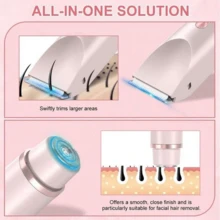 2-In-1 Electric Shaver, USB Rechargeable Hair Remover, Quick Removal Of All Body Hair, Waterproof Design, Wet & Dry Use, Painless, Suitable For Home & Travel, Can Be Used As Holiday Gift, 400mAh Battery