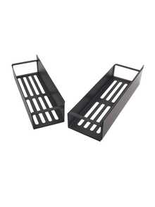 1/2/4pcs Magnetic Spice Storage Rack For Refrigerators And Ovens, Multi-Purpose Space Saving Refrigerator Storage Boxes And Storage, Magnetic Fridge Side Rack Storage Shelf Spice Rack Organizer Space Saving Kitchen (Black) - Black - View 5