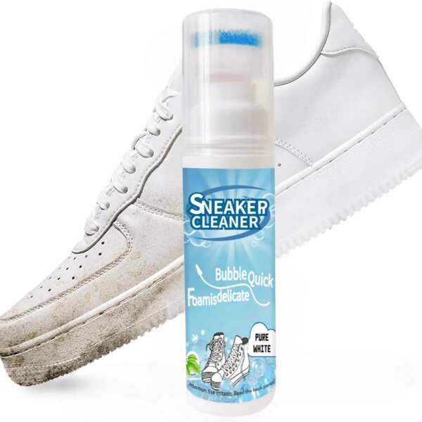 Flash White Shoe Cleaner 80ml-5s Remove Stains, Travel Size WithFree Brush!