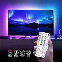 NBBUFF Strisce luminose a LED RGB, da 1 a 30 metri, cambiano colore in sincronia con la musica, con telecomando a 44 tasti e controllo tramite app, con impostazione timer, luminosità regolabile, per camera da letto, soggiorno, sale giochi, cucina, illuminazione del soffitto, decorazioni per feste, regali per le vacanze
