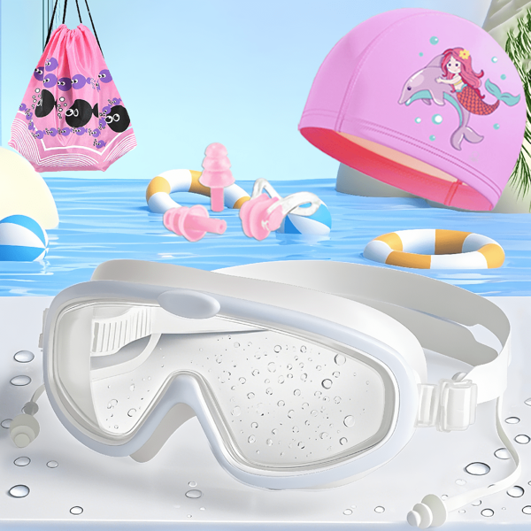 1 Set Large Frame High Definition Clear Anti-Fog Waterproof Swimming Goggles, Adjustable Strap For Beginner Swimming & Water Sports