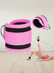 2Pcs Adjustable Double D-Ring Resistance Bands, Ankle Support Straps Brace, Strengthen Leg Muscles Training Device