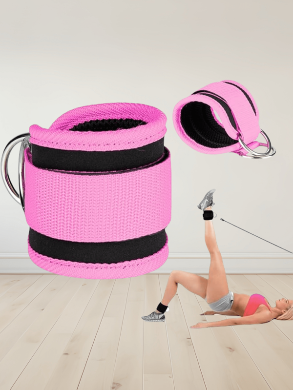 2 piezas Bandas de resistencia ajustables con hebillas en D dobles, correas de soporte para el tobillo, dispositivo de entrenamiento para fortalecer los músculos de las piernas