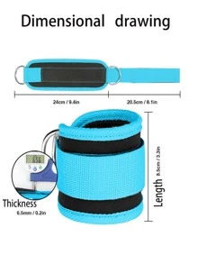 2Pcs Adjustable Double D-Ring Resistance Bands, Ankle Support Straps Brace, Strengthen Leg Muscles Training Device