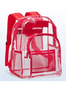 One Piece Transparent Backpack, Unisex Transparent Bag, School Transparent Bag, Transparent Bag For Music And Sports Activities, Clear Backpack Heavy - PVC Transparent Backpack See-Through Backpack, Suitable For College Workplace, Heavy Duty Clear Backpack, Clear Backpack For School, Clear Backpack For School, Clear School Bag, Large Clear Backpack, Suitable For Sports Field And Workplace Use.