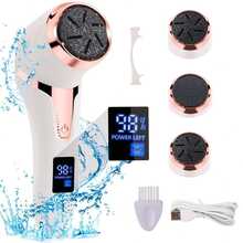 Electric Foot Grinder, Foot Dead Skin Remover With 3 Grinding Heads And LCD Display, Professional Hard Skin Removal, Foot Care Tool For Removing Cracked Heels, Calluses And Dead Skin, Foot File, Electric Foot Grinder, Creative Electric Foot Grinder, Home Exfoliating Tool, Perfect Gift For Wife, Husband And Female Friends - Multicolor - View 10