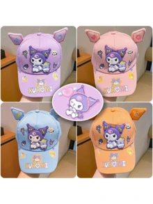 1 Stück Sanrio Kuromi 2025 Neue Baseballkappe, Cartoon Niedlicher Hut, Snapback, Sonnenschutz, geeignet für Frauen, Partys, Treffen und tägliche Unterhaltung, Geschenk, Niedliches Geschenk