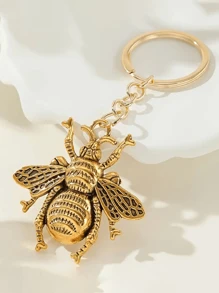 1 Pc Unisex Simulation Metal Bee, Insect Keychain, Street Simple Fashion Creative Style, Summer Simple Decorative Accessories, Men's Accessories, Men's Keychains, Funny Keychains, Car Keychains, Men's Gifts, Suitable For Daily Wear, Mobile Phone, Wallet, Backpack, Car Pendant Accessories, Party Gift Pendant Keychain, Ideal Holiday Gift For Friends Or Yourself School