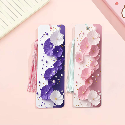 1 Acryl Lesezeichen, Lernmaterial, Geschenklesezeichen für das Büro, Blumen Lesezeichen. Es ist eine ideale Wahl für Schreibwaren und Lesezeichen für Schulen und Büros. Schulbedarf, Schulanfang