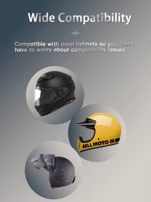 GENAI Wireless Earphones . Motorcycle Helmet Companion . Hands-Free Communication With HiFi Audio, LED Safety Lights, Waterproof, And Noise Reduction For Clear Riding Experience