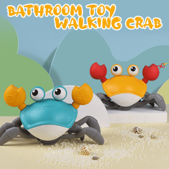 1 pieza Juguete de cangrejo de cuerda para niños, puede ser jalado y flotar en el agua