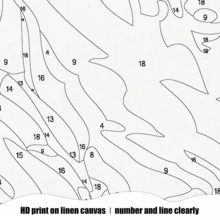 1 幅数字绘画 树枝上的可爱小鸟 手绘数字填色画 装饰艺术墙面装饰画 40x50 厘米/16x20 英寸 无画框