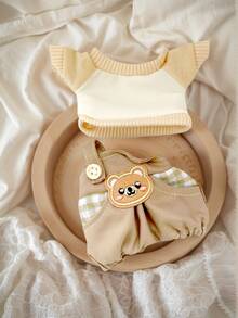 Doll Clothes, Overalls Sweatshirts, Cartoon Key Chain Accessories, Cute Children's Doll Clothes - Brown Baby Clothes - View 5