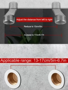 1pc Classic Bathroom Faucet - Dual Hot & Cold Water Mixer, Wall-Mounted For Sink, Shower, And Bathtub