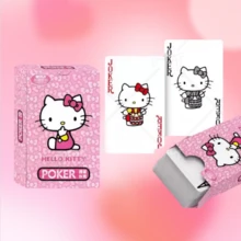 官方 Sanrio Hello Kitty 可爱卡通扑克牌，有趣的休闲桌面游戏卡，适合家庭、朋友聚会、放松，可爱的卡哇伊设计，便携式收藏 IP 授权棋盘游戏，适合聚会和聚会 - 淡紫色 - 查看 7