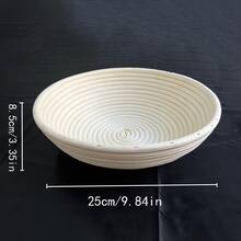 1 个 9.06/9.84/11.02/11.81 英寸白色法棍面包发酵篮面包面团发酵工具，烘焙用品家用柳条面包发酵篮（带布），模型配有布袋