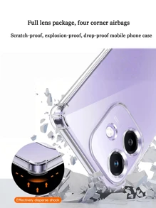 Transparent Four-Corner Anti-Fall Protective Case, Applicable For OPPO/OnePlus Series Smartphones, Transparent Four-Corner Anti-Fall Phone Case, Phone Case, Phone Protective Cover, Phone Shell, Phone Cover, Anti-Drop Phone Case, Transparent Phone Case, Minimalist Phone Case, Solid Color Phone Case, Transparent Phone Case, TPU Anti-Fall Phone Case (Military-Grade Anti-Drop)