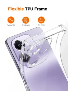 Transparent Four-Corner Anti-Fall Protective Case, Applicable For OPPO/OnePlus Series Smartphones, Transparent Four-Corner Anti-Fall Phone Case, Phone Case, Phone Protective Cover, Phone Shell, Phone Cover, Anti-Drop Phone Case, Transparent Phone Case, Minimalist Phone Case, Solid Color Phone Case, Transparent Phone Case, TPU Anti-Fall Phone Case (Military-Grade Anti-Drop)