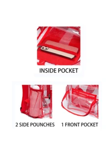 One Piece Transparent Backpack, Unisex Transparent Bag, School Transparent Bag, Transparent Bag For Music And Sports Activities, Clear Backpack Heavy - PVC Transparent Backpack See-Through Backpack, Suitable For College Workplace, Heavy Duty Clear Backpack, Clear Backpack For School, Clear Backpack For School, Clear School Bag, Large Clear Backpack, Suitable For Sports Field And Workplace Use.