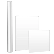 1 件/3 件丙烯酸板/滚筒，用于 DIY 艺术和工艺品中使用的聚合物粘土工具 - 無色 - 查看 11