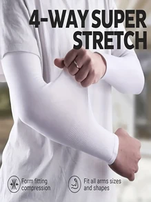 1 Paar Universal Kühlender Armstulpen für Herren und Damen - Nylon-Mischung mit UV-Schutz, Kompressionsarmstulpen, geeignet für Outdoor-Sport, Golf, Radfahren, Angeln, Wandern, Sonnenschutz und Isolation